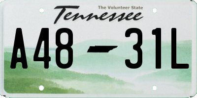 TN license plate A4831L