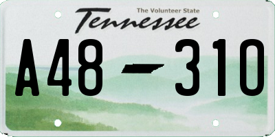 TN license plate A4831O