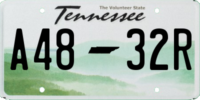 TN license plate A4832R