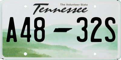 TN license plate A4832S