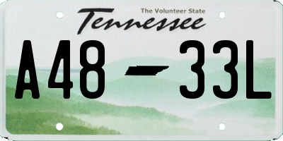TN license plate A4833L