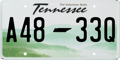 TN license plate A4833Q