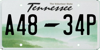 TN license plate A4834P