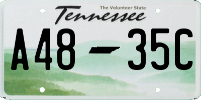 TN license plate A4835C