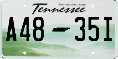 TN license plate A4835I