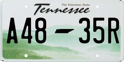 TN license plate A4835R