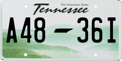 TN license plate A4836I
