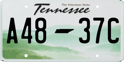 TN license plate A4837C