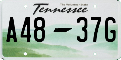 TN license plate A4837G