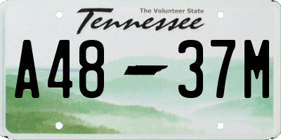 TN license plate A4837M