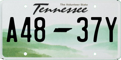 TN license plate A4837Y