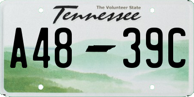 TN license plate A4839C