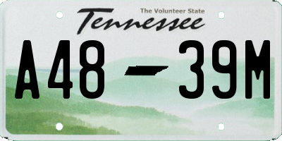 TN license plate A4839M
