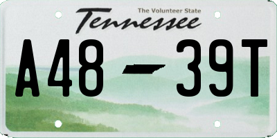 TN license plate A4839T