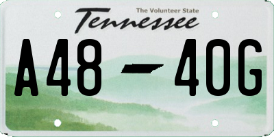TN license plate A4840G