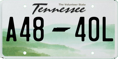 TN license plate A4840L