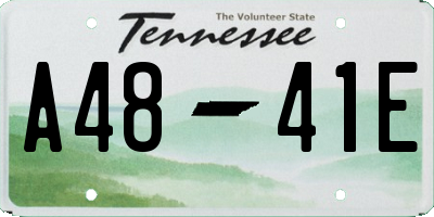 TN license plate A4841E