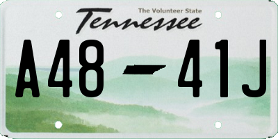 TN license plate A4841J