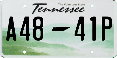 TN license plate A4841P