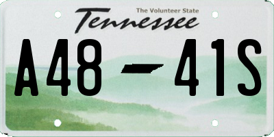 TN license plate A4841S