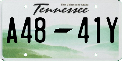 TN license plate A4841Y