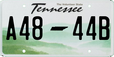 TN license plate A4844B