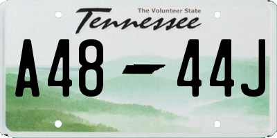 TN license plate A4844J