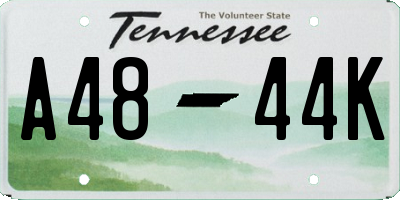 TN license plate A4844K