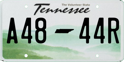 TN license plate A4844R