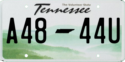 TN license plate A4844U