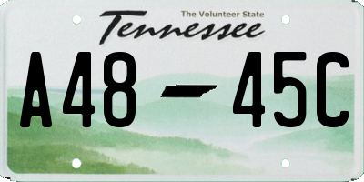TN license plate A4845C
