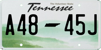 TN license plate A4845J