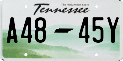 TN license plate A4845Y