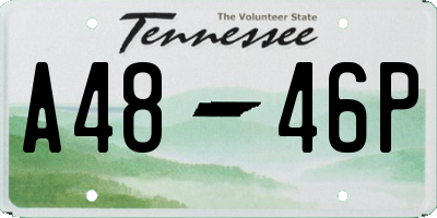 TN license plate A4846P