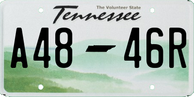 TN license plate A4846R