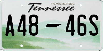 TN license plate A4846S