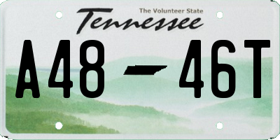 TN license plate A4846T