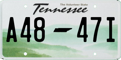 TN license plate A4847I