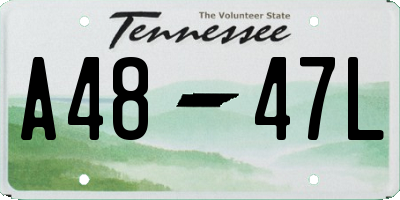 TN license plate A4847L