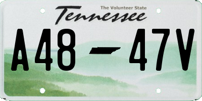 TN license plate A4847V