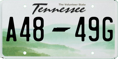TN license plate A4849G