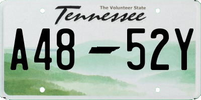 TN license plate A4852Y
