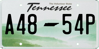 TN license plate A4854P
