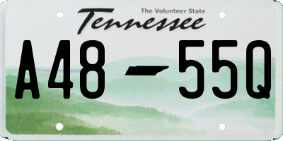 TN license plate A4855Q