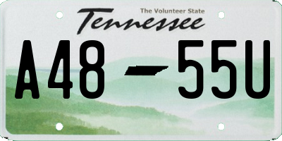 TN license plate A4855U