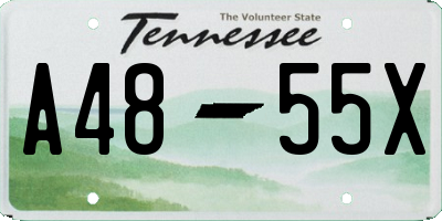 TN license plate A4855X