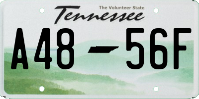 TN license plate A4856F