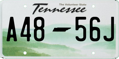 TN license plate A4856J