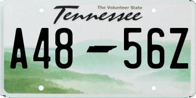 TN license plate A4856Z