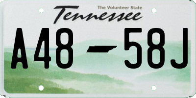 TN license plate A4858J